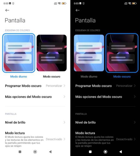 Modo oscuro en HyperOS