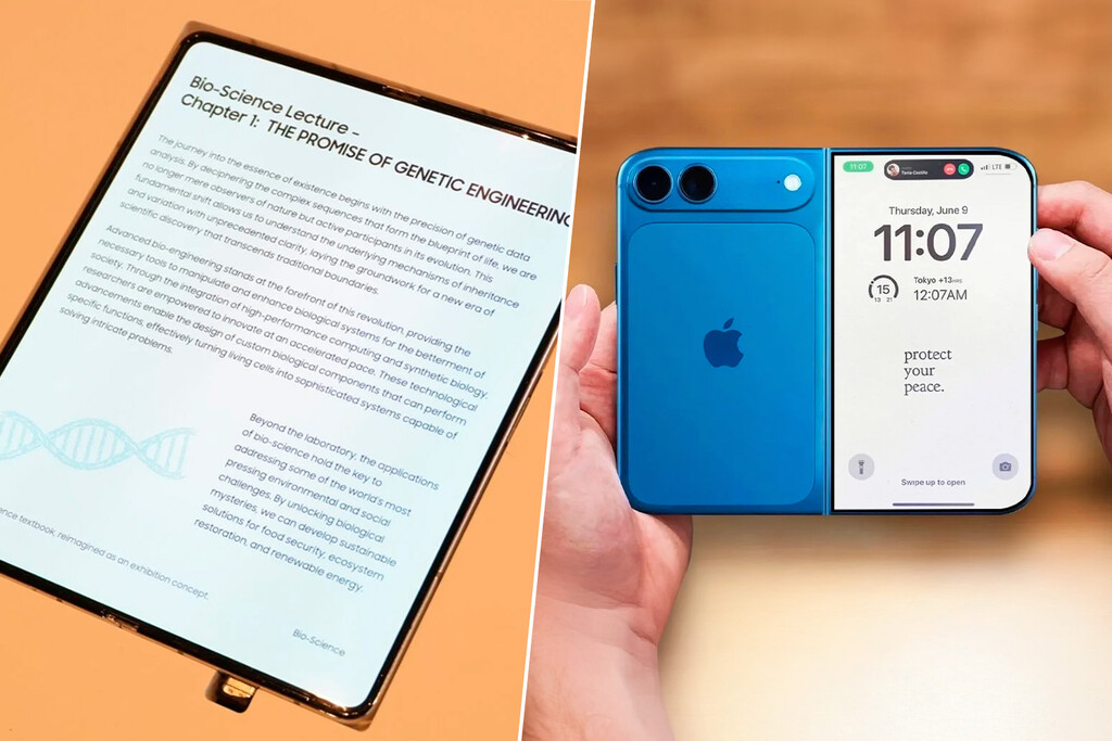 Samsung expuso una pantalla como la que se ha filtrado para el iPhone plegable. Y es más impresionante de lo que creíamos