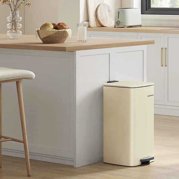 SONGMICS Cubo de Basura, Cubo de Basura de 20 L