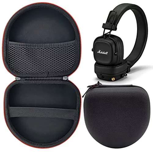 Fenmaru Bolsa Funda Dura para Auriculares Compatible con Marshall Major 5 4 3 2 1，para Auriculares Inalámbricos Estuche Bolsa Accesorios para Auriculares (Black)
