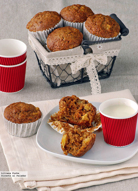 Muffins de zanahoria y piña. Receta