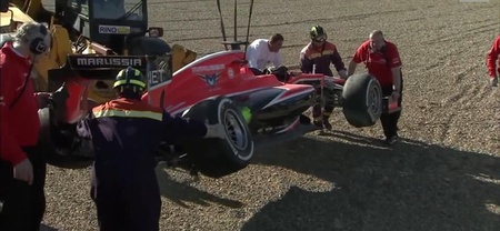 Vídeo del accidente de Max Chilton con el Marussia en el test de Jerez