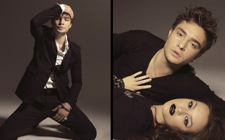 Ed Westwick posando para Elle Magazine