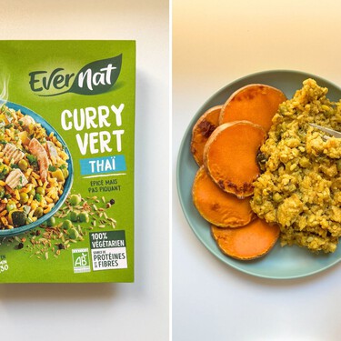 Este curry verde tailandés es ideal para una cena rápida vegana