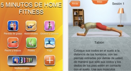 App para ejercicio en casa: 5 minutos de home fitness
