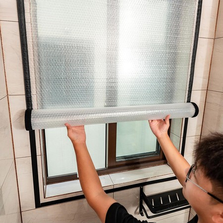 Kit de Lámina Aislante Térmica para Ventanas,Película térmica para Aislamiento de Ventanas de PVC, Película de Protección contra el Frío,Esencial de Invierno