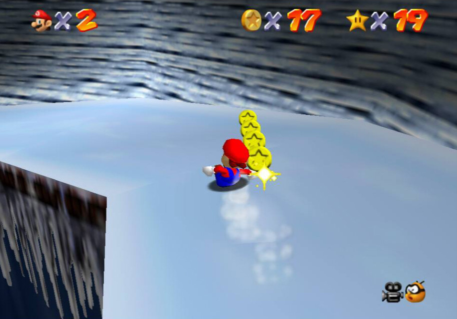 Super Mario 64 cómo conseguir la estrella Slip Slidin' Away de Cool