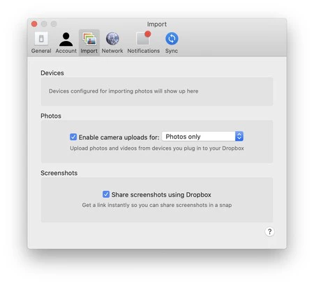 インポートとキャプチャ