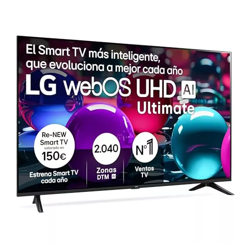 LG 65UA73006LA - TV 65", UHD 4K, WebOS 25, Ultimate IA, HDR10 Pro, Super Upscaling, Dolby Digital Plus, Google Assistant, Negro