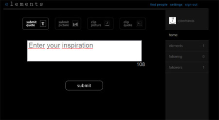 Elements: Microblogging, Tumblelog e imágenes en una misma aplicación