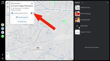 Android Auto Aparcamiento Parking