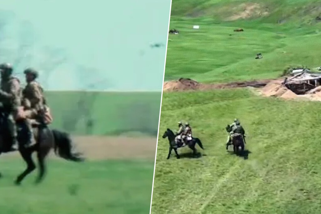 Ucrania se ha convertido en una carnicería de animales: los soldados rusos aparecen con caballos y los drones los estallan