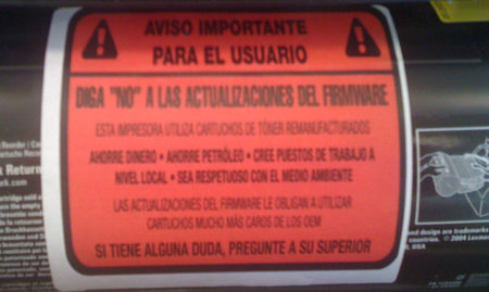 No puedo actualizar el firmware