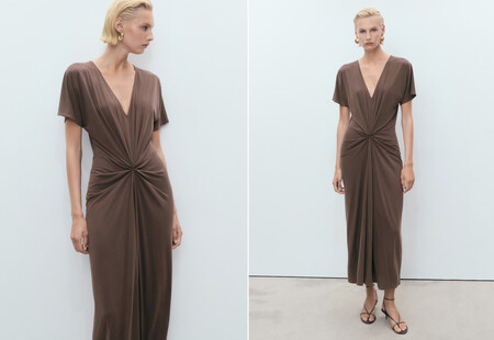 Vestido marrón de Mango