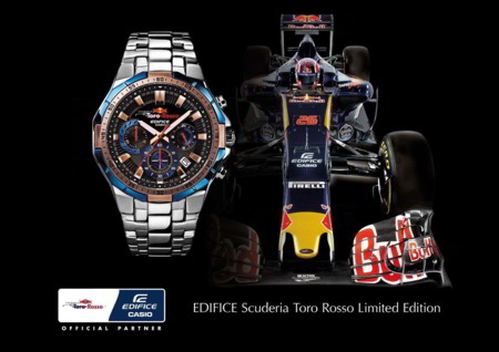 La Scuderia Toro Rosso y Casio presentan el primer reloj EDIFICE en colaboración