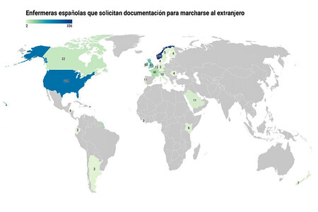 Nurses migration map