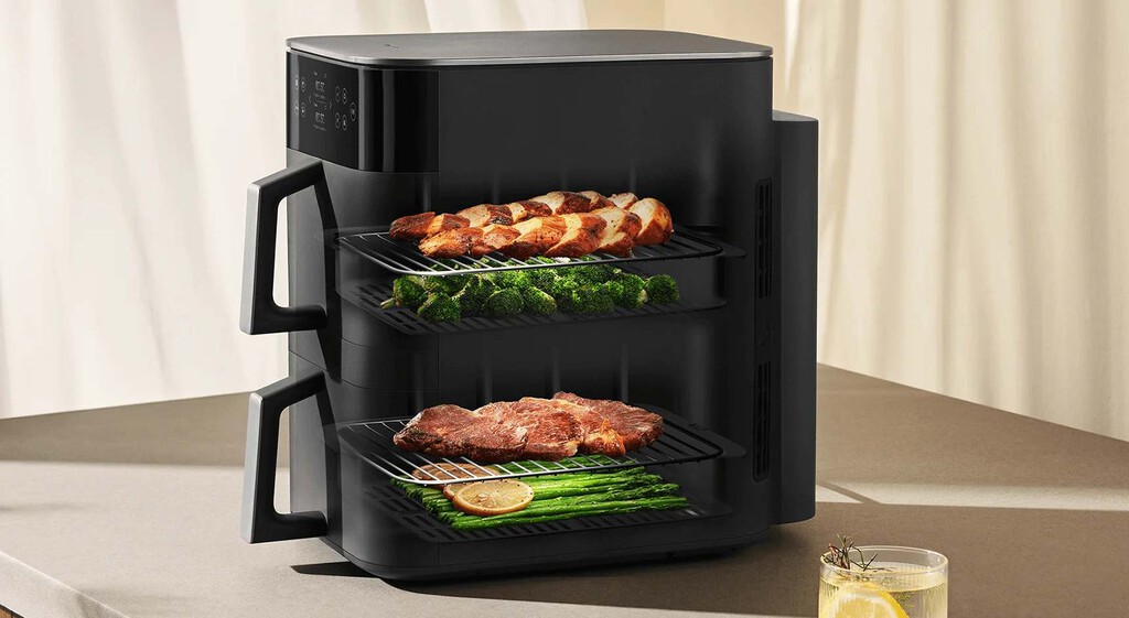 Lo más nuevo de Xiaomi va a ser un gigante en mi cocina: la torre - freidora de aire que puede cocinar hasta cuatro platos a la vez