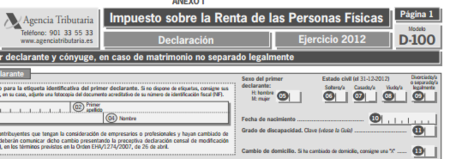 Las actividades económicas en la Renta 2012