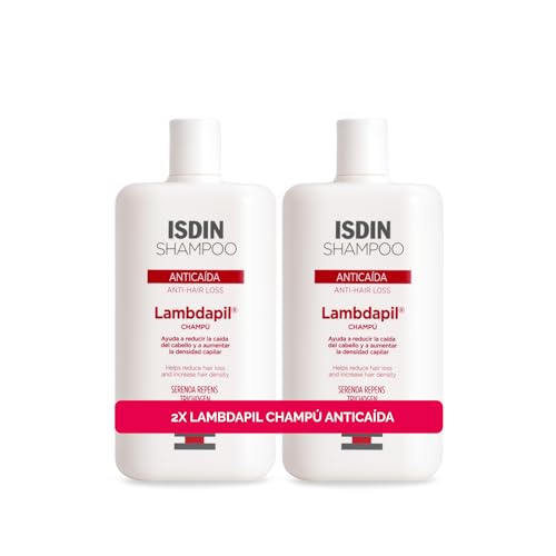 ISIDN Pack x2 Lambdapil Champú Anticaída 400 ml, 25% de descuento, Ayuda a Reducir la Caída Excesiva del Cabello Y a Aumentar su Densidad