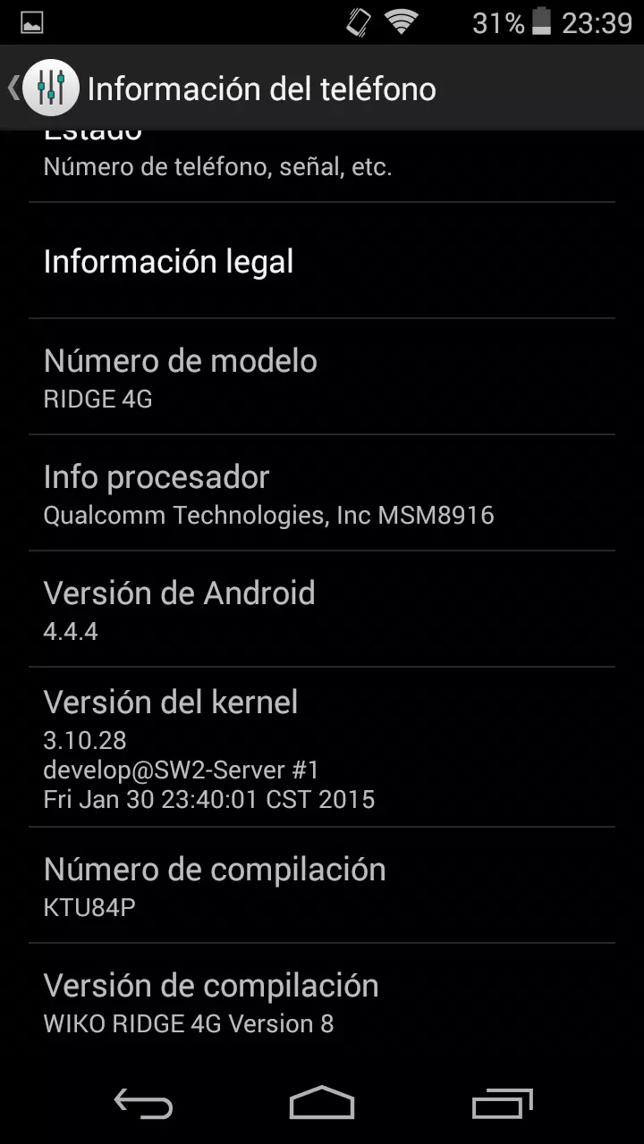 Foto de Wiko Ridge 4G, software (8/10)