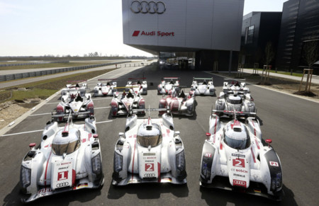 Audi reúne todos sus coches campeones de Le Mans