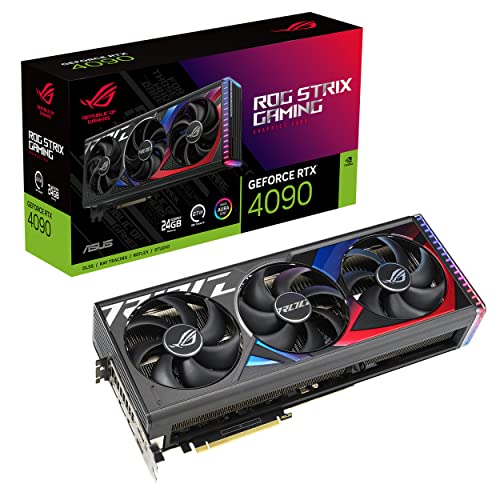 ASUS ROG Strix GeForce RTX 4090 OC Edition - Tarjeta Gráfica Gaming (PCIe 4.0, 24GB GDDR6X, HDMI 2.1a, DisplayPort 1.4a)