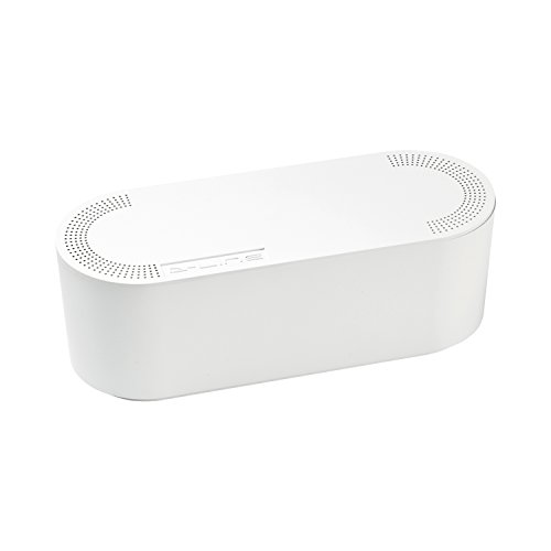 D-Line EU/CTUSMLW/SW Caja Organizadora de Cables, fabricada en ABS resistente a la electricidad, Caja para guardar, ocultar y organizar cables de manera eficiente - Pequeña, Blanco