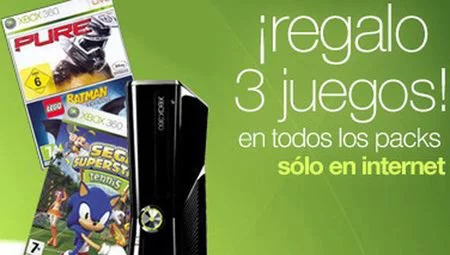 Consolas Xbox 360 con 3 juegos de regalo en El Corte Inglés