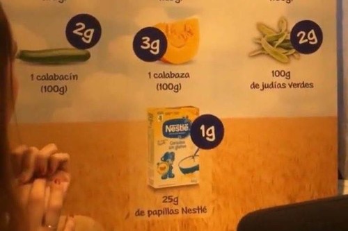 Nestlé rectifica tras publicar un cartel engañoso, en el que insinuaba que sus cereales tienen menos azúcar que frutas y verduras