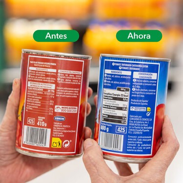 Mercadona cambia las etiquetas de todos sus productos Hacendado: la misma información, pero letra más grande