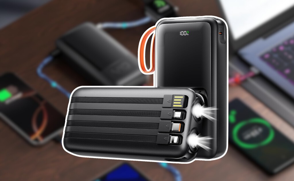 Carga rápido un iPhone hasta 4 veces e integra cables para todo tipo de entrada. En 298 pesos por oferta relámpago 