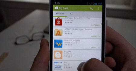 Filtrado en vídeo el diseño de Google Play 4.0