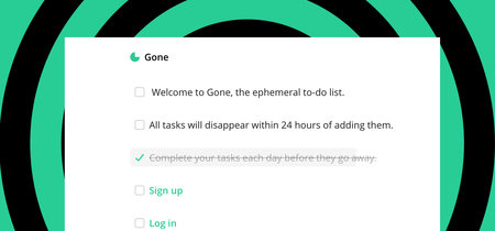 Gone, un gestor de tareas minimalista que te exige completarlas en 24 horas