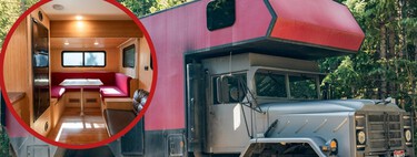 De camión militar de seis ruedas a camper extrema todoterreno: 11 metros, motor diésel de 8,3 litros, casi 1.000 litros de agua y dos camas gigantes