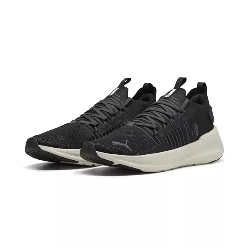 PUMA Tenis Unisex Softride Symmetry Fuzion LsRoad para Correr, Puma Negro Gris Oscuro Gris Vapor, 36 EU