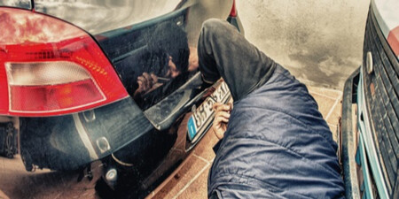 Robo matrícula coche