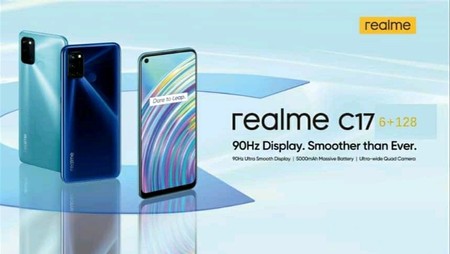 El Realme C17 aparece filtrado con pantalla de 90 Hz, cuádruple cámara y Snapdragon 460, entre otras características