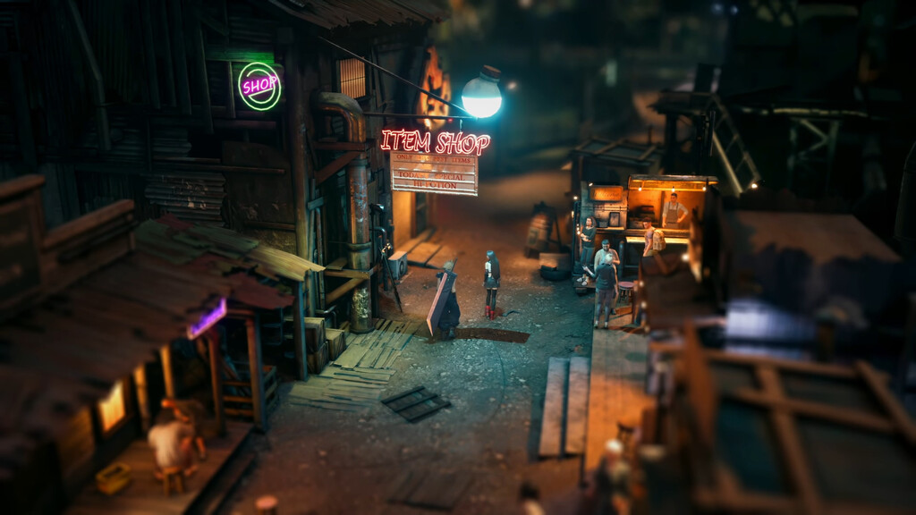 Cambiar de plano Final Fantasy VII Remake convierte Midgar en un mundo de miniatura con efecto stop-motion Cambiar de plano Final Fantasy VII Remake convierte Midgar en un mundo de miniatura con efecto stop-motion