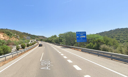 Cartel del radar fijo de la A-381 (Cádiz)