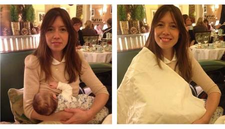 Una madre es obligada a tapar con una servilleta a su bebé mamando en un hotel de Londres
