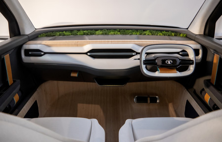 El Tata Sierra EV Concept es un SUV eléctrico de interior minimalista que renuncia a las pantallas digitales