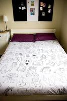 Una buena idea: haz una sábana con los dibujos de tu hijo