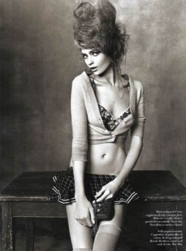 Las modelos más codiciadas posando para Vogue Italia con un look muy retro