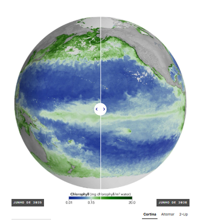 Imagem de satélite da NASA