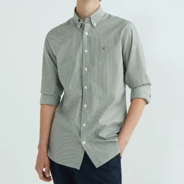 Hackett Camisa de hombre classic fit con estampado de cuadros vichy