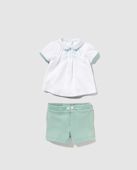 Conjunto Bebe Verde Agua
