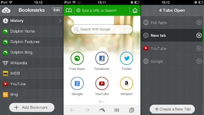 El navegador Dolphin se renueva en su versión para iOS estrenando nueva interfaz