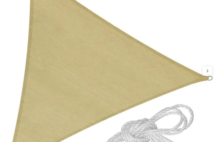 Tectake Toldo de polietileno con forma de vela, beige - 300 x 300 x 300 cmVer