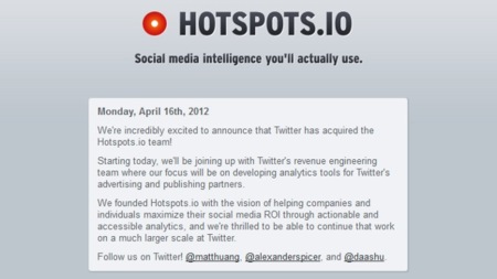 Twitter compra Hotspots.io, una empresa de análisis de social media