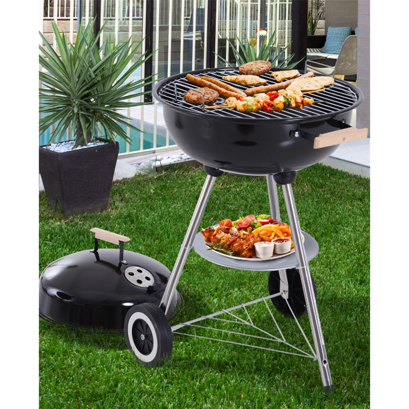 Barbacoa circular con tapa - Outsunny